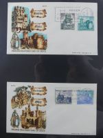 Spanien Sammlung FDCs in 7 Alben auf selbstgestalteten Seiten #MA104