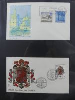 Spanien Sammlung FDCs in 7 Alben auf selbstgestalteten Seiten #MA104