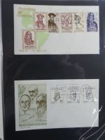 Spanien Sammlung FDCs in 7 Alben auf selbstgestalteten Seiten #MA104