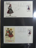 Spanien Sammlung FDCs in 7 Alben auf selbstgestalteten Seiten #MA104