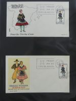 Spanien Sammlung FDCs in 7 Alben auf selbstgestalteten Seiten #MA104