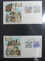 Spanien Sammlung FDCs in 7 Alben auf selbstgestalteten Seiten #MA104