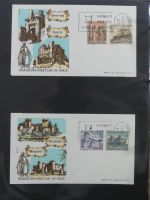 Spanien Sammlung FDCs in 7 Alben auf selbstgestalteten Seiten #MA104