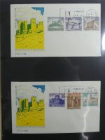 Spanien Sammlung FDCs in 7 Alben auf selbstgestalteten Seiten #MA104