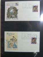 Spanien Sammlung FDCs in 7 Alben auf selbstgestalteten Seiten #MA104