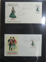 Spanien Sammlung FDCs in 7 Alben auf selbstgestalteten Seiten #MA104