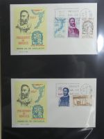 Spanien Sammlung FDCs in 7 Alben auf selbstgestalteten Seiten #MA104