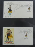 Spanien Sammlung FDCs in 7 Alben auf selbstgestalteten Seiten #MA104