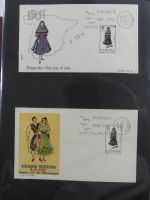 Spanien Sammlung FDCs in 7 Alben auf selbstgestalteten Seiten #MA104