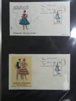 Spanien Sammlung FDCs in 7 Alben auf selbstgestalteten Seiten #MA104