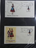 Spanien Sammlung FDCs in 7 Alben auf selbstgestalteten Seiten #MA104