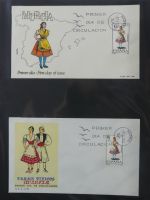 Spanien Sammlung FDCs in 7 Alben auf selbstgestalteten Seiten #MA104