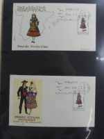 Spanien Sammlung FDCs in 7 Alben auf selbstgestalteten Seiten #MA104