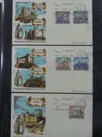 Spanien Sammlung FDCs in 7 Alben auf selbstgestalteten Seiten #MA104