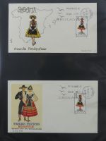 Spanien Sammlung FDCs in 7 Alben auf selbstgestalteten Seiten #MA104