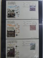 Spanien Sammlung FDCs in 7 Alben auf selbstgestalteten Seiten #MA104