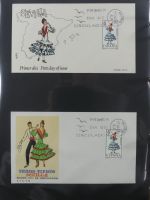 Spanien Sammlung FDCs in 7 Alben auf selbstgestalteten Seiten #MA104