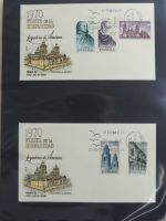 Spanien Sammlung FDCs in 7 Alben auf selbstgestalteten Seiten #MA104