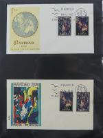 Spanien Sammlung FDCs in 7 Alben auf selbstgestalteten Seiten #MA104