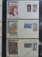 Spanien Sammlung FDCs in 7 Alben auf selbstgestalteten Seiten #MA104