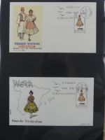 Spanien Sammlung FDCs in 7 Alben auf selbstgestalteten Seiten #MA104