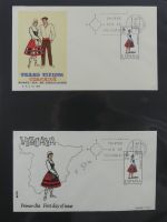 Spanien Sammlung FDCs in 7 Alben auf selbstgestalteten Seiten #MA104