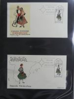 Spanien Sammlung FDCs in 7 Alben auf selbstgestalteten Seiten #MA104