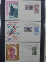 Spanien Sammlung FDCs in 7 Alben auf selbstgestalteten Seiten #MA104