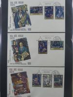 Spanien Sammlung FDCs in 7 Alben auf selbstgestalteten Seiten #MA104