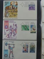 Spanien Sammlung FDCs in 7 Alben auf selbstgestalteten Seiten #MA104