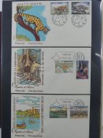 Spanien Sammlung FDCs in 7 Alben auf selbstgestalteten Seiten #MA104