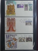 Spanien Sammlung FDCs in 7 Alben auf selbstgestalteten Seiten #MA104