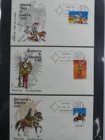 Spanien Sammlung FDCs in 7 Alben auf selbstgestalteten Seiten #MA104