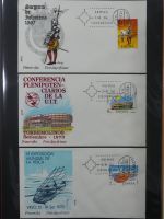 Spanien Sammlung FDCs in 7 Alben auf selbstgestalteten Seiten #MA104