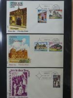 Spanien Sammlung FDCs in 7 Alben auf selbstgestalteten Seiten #MA104