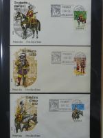 Spanien Sammlung FDCs in 7 Alben auf selbstgestalteten Seiten #MA104