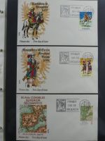 Spanien Sammlung FDCs in 7 Alben auf selbstgestalteten Seiten #MA104