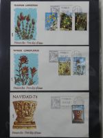 Spanien Sammlung FDCs in 7 Alben auf selbstgestalteten Seiten #MA104