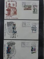 Spanien Sammlung FDCs in 7 Alben auf selbstgestalteten Seiten #MA104