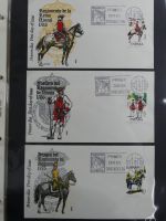 Spanien Sammlung FDCs in 7 Alben auf selbstgestalteten Seiten #MA104