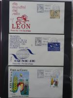 Spanien Sammlung FDCs in 7 Alben auf selbstgestalteten Seiten #MA104