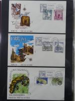 Spanien Sammlung FDCs in 7 Alben auf selbstgestalteten Seiten #MA104