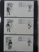 Spanien Sammlung FDCs in 7 Alben auf selbstgestalteten Seiten #MA104