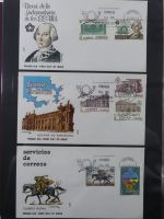 Spanien Sammlung FDCs in 7 Alben auf selbstgestalteten Seiten #MA104