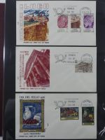 Spanien Sammlung FDCs in 7 Alben auf selbstgestalteten Seiten #MA104