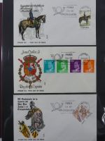 Spanien Sammlung FDCs in 7 Alben auf selbstgestalteten Seiten #MA104