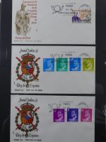 Spanien Sammlung FDCs in 7 Alben auf selbstgestalteten Seiten #MA104