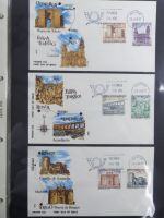 Spanien Sammlung FDCs in 7 Alben auf selbstgestalteten Seiten #MA104