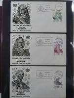 Spanien Sammlung FDCs in 7 Alben auf selbstgestalteten Seiten #MA104