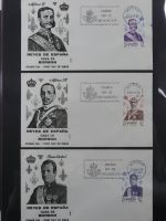 Spanien Sammlung FDCs in 7 Alben auf selbstgestalteten Seiten #MA104